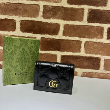 商品名称：グッチ GUCCI 057-GG723786PBK　2023年最新入荷 GGマトラッセ カードケース ウォレット 二つ折り短財布 ショートウォレット コインポケット付き 札入れ付き レザー