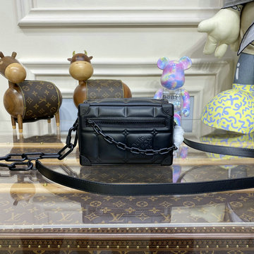 ルイヴィトン LOUISVUITTON 057-M81611  2023年最新入荷 ミニ ソフトトランク 斜め掛け ショルダーバッグ クロスボディバッグ スクエアバッグ