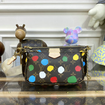 商品名称：ルイヴィトン LOUISVUITTON 057-M46385 2023年最新入荷 LVxYK ミュルティ ポシェット アクセソワール ショルダーバッグ ポーチ チェーンウォレット モノグラム
