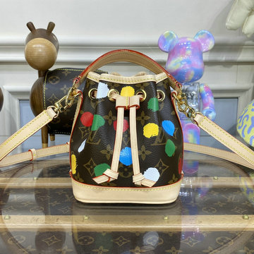 ルイヴィトン LOUISVUITTON 057-M81863 2023年最新入荷 ナノ ノエ 斜め掛け ショルダーバッグ クロスボディバッグ ドローストリングバッグ