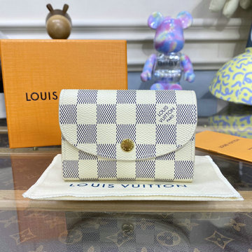 ルイヴィトン LOUISVUITTON  057-N612762023年最新入荷 ポルトモネ ロザリ 小銭入れ コインケース 短財布 名刺入れ ダミエアズールキャンパス