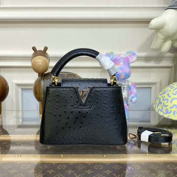 商品名称：ルイヴィトン LOUISVUITTON 057-M93483MK 2023年最新入荷 カプシーヌ MINI トップハンドルバッグ トートバッグ ハンドバッグ 2way 斜め掛け ショルダーバッグ