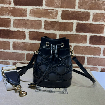 グッチ GUCCI 057-GG728231PBK2023年最新入荷 GGマトラッセ レザー バケットバッグ 斜め掛け ショルダーバッグ クロスボディバッグ