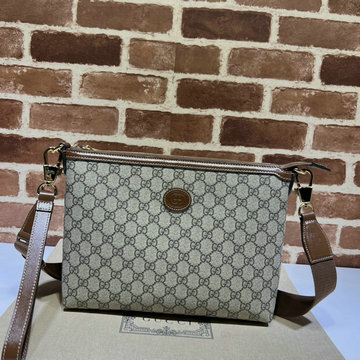 商品名称：グッチ GUCCI 057-GG726833BKF2023年最新入荷 インターロッキングG付き メッセンジャーバッグ 斜め掛け ショルダーバッグ メンズかばん クロスボディバッグ