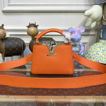 商品名称：ルイヴィトン LOUISVUITTON 057-N81210  2023年最新入荷 カプシーヌ MINI トップハンドルバッグ トートバッグ ハンドバッグ 2way 斜め掛け ショルダーバッグ