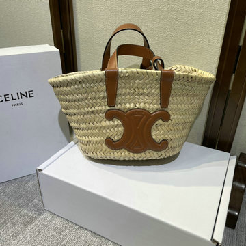 セリーヌ CELINE GH-CE194002XZ  2023年最新入荷 ティーン トリオンフ クラシック パニエ バゲットバッグ カゴバッグ トートバッグ ハンドバッグ