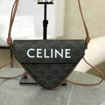 セリーヌ CELINE GH-CE195902BKF 2023年最新入荷 トライアングルバッグ 斜め掛け ショルダーバッグ クロスボディ レディースかばん トリオンフキャンバス