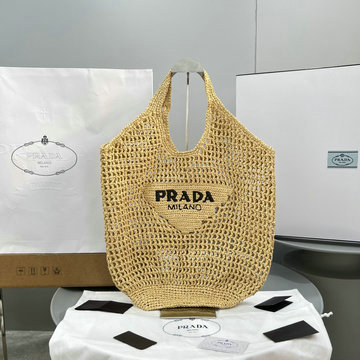 商品名称：プラダ PRADA 99-PD1BG424XS 2023年最新入荷 ラフィア トートバッグ ハンドバッグ ホーボーバッグ 肩掛け ショルダーバッグ レディースかばん ラフィア