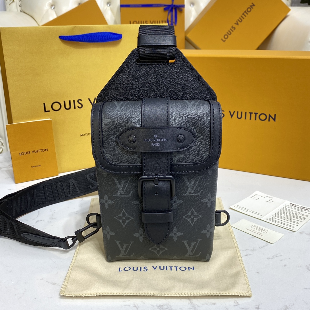 ルイヴィトン LOUISVUITTON 057-M45912 2023年最新入荷 ソミュール スリングバッグ チェストバッグ クロスボディバッグ 斜め掛け ショルダーバッグ モノグラム