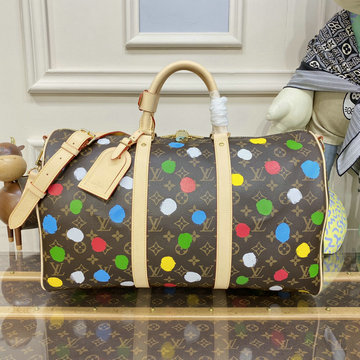 ルイヴィトン LOUISVUITTON 057-M46377 2023年最新入荷 LV x YK キーポル バンドリエール 45 トラベルバッグ ダッフルバッグ 旅行かばん ボストンバッグ