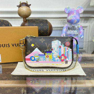 ルイヴィトン LOUISVUITTON 057-M81637 2023年最新入荷 ミニ ポシェット アクセソワール チェーンポーチ クラッチバッグ ショルダーバッグ