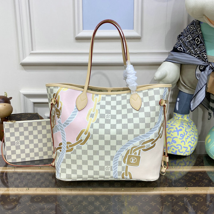 ルイヴィトン LOUISVUITTON 057-N40471 2023年最新入荷 ノーティカル ネヴァーフル MM トートバッグ ハンドバッグ トップハンドルバッグ レディースかばん
