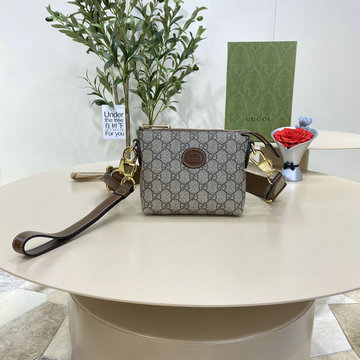 商品名称：グッチ GUCCI 057-GG723306BKF 2023年最新入荷 メッセンジャーバッグ ミニバッグ 斜め掛け ショルダーバッグ クロスボディバッグ レディースかばん キャンパス レザー