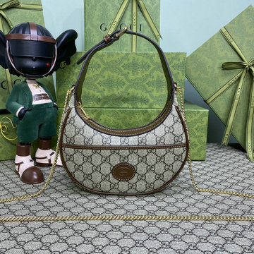 商品名称：グッチ GUCCI 057-GG726843BKF2023年最新入荷 GG ハーフムーンシェイプ ミニバッグ ホーボーバッグ トートバッグ ハンドバッグ チェーンバッグ 斜め掛け ショルダーバッグ