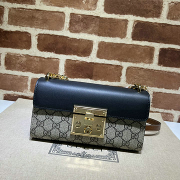 グッチ GUCCI 057-GG735103BBK 2023年最新入荷 パドロック スモール フラップバッグ 斜め掛け ショルダーバッグ クロスボディバッグ キャンパス レザー
