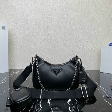 商品名称：プラダ PRADA GH-PD1BH204PBK 2023年最新入荷 Re-Edition 2005 ラフィア バッグ 斜め掛け ショルダーバッグ クロスボディバッグ