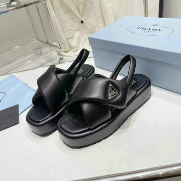 商品名称：プラダ PRADA MS-PDJ23011 2023年最新入荷 クリスクロスサンダル ビーチサンダル カジュアルシューズ レディースシューズ フラットシューズ