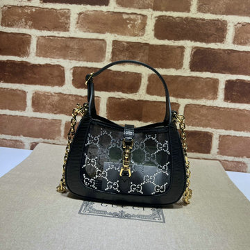 商品名称：グッチ GUCCI 057-GG677027XBK 2023年最新入荷 ジャッキー 1961 GG クリスタル リザード ミニバッグ ホーボーバッグ ショルダーバッグ チェーンポーチ