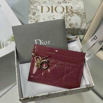 クリスチャンディオール CHRISTIAN DIOR 99-CD0974QJH 2023年最新入荷 レディ ディオール カードホルダー カードケース パテントレザー