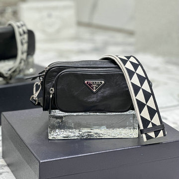 商品名称：プラダ PRADA 99-PD1BH198BK 2023年最新入荷 ナッパアンティーク マルチポケット 斜め掛け ショルダーバッグ クロスボディバッグ