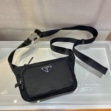 プラダ PRADA 99-PD2VH128BK 2023年最新入荷 斜め掛け ショルダーバッグ クロスボディバッグ Re Nylon サフィアーノレザー