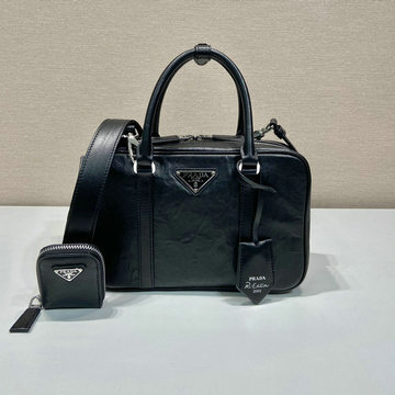 商品名称：プラダ PRADA 2023年最新入荷 ナッパアンティーク ミディアム トップハンドルバッグ トートバッグ 2way ショルダーバッグ クロスボディバッグ