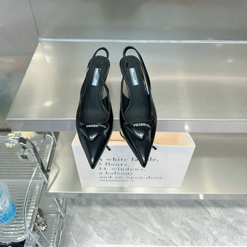 商品名称：プラダ PRADA 99-PDJ23014 2023年最新入荷 スリングバック ハイヒールサンダル サマーサンダル ビーチサンダル レディースシューズ カーフレザー