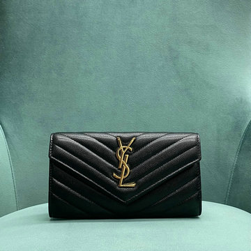 イヴサンローラン Saint laurent YSL 99-YSL372264JBK 2023年最新入荷 フラップウォレット ロングウォレット 二つ折り長財布 カードポケット