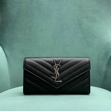 商品名称：イヴサンローラン Saint laurent YSL 99-YSL372264YBK  2023年最新入荷 フラップウォレット ロングウォレット 二つ折り長財布 カードポケット