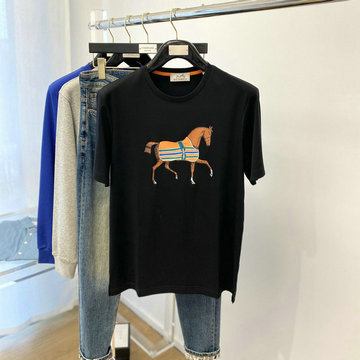エルメス HERMES JS-TDHE23004 2023年夏最新入荷 Tシャツ 半袖 ショートスリーブ スウェットシャツ 短袖 トップス レジャーシャツ