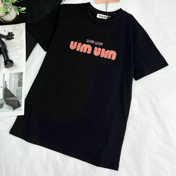 商品名称：ミュウミュウ MUMIU JS-TDMM23002 2023年夏最新入荷 Tシャツ 半袖 ショートスリーブ スウェットシャツ 短袖 トップス レジャーシャツ