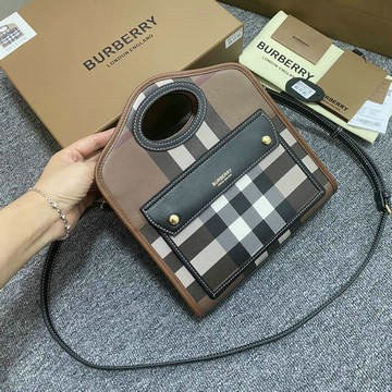 バーバリー BURBERRY 99-BR4776BK  2023年最新入荷 ミニ ポケットバッグ トートバッグ ハンドバッグ 2way 斜め掛け ショルダーバッグ