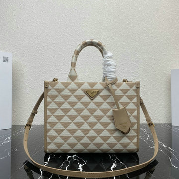 商品名称：プラダ PRADA 99-PD1BA354BWBX 2023年最新入荷 シンボル ジャカードファブリック スモールハンドバッグ トートバッグ 2way 斜め掛け ショルダーバッグ
