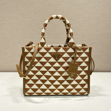 商品名称：プラダ PRADA 99-PD1BA354BWKF 2023年最新入荷 シンボル ジャカードファブリック スモールハンドバッグ トートバッグ 2way 斜め掛け ショルダーバッグ