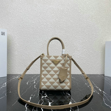 商品名称：プラダ PRADA 99-PD1BA355BWXB 2023年最新入荷 シンボル エンブロイダリージャカードファブリック ミニバッグ ハンドバッグ トートバッグ 2way 斜め掛け