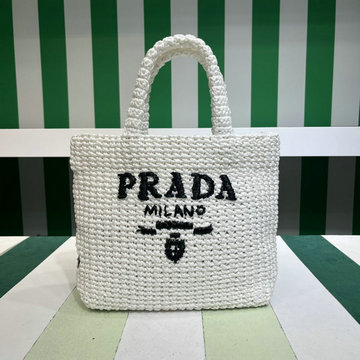 商品名称：プラダ PRADA 99-PD1BG422WBS 2023年最新入荷 ラフィア トートバッグ ハンドバッグ トップハンドルバッグ レディースかばん