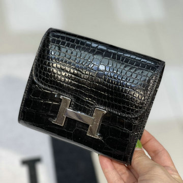 エルメス HERMES 063-H707EWYBK 2023年最新入荷 コンスタンス ポケット ショートウォレット フラップ財布 手持ちかばん 二つ折り 短財布