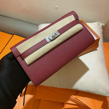 エルメス HERMES 063-H708SYSR 2023年最新入荷 ケリーウォレット ポーチ 手持ちかばん ロングウォレット クラッチバッグ ヴォーエプソン