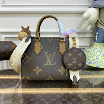 ルイヴィトン LOUISVUITTON 057-M45653C　2021年最新入荷 オンザゴー PM ハンドバッグ トートバッグ 2way ショルダーバッグ ママバッグ ショッピングバッグ