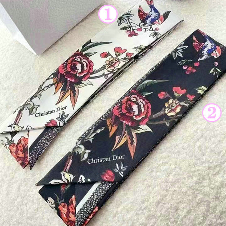 クリスチャンディオール CHRISTIAN DIOR AN-PDCD23001　2023年最新入荷 ツイリー ミッツァ スカーフ シルク ツイル バンドゥ マフラー ヘアバンド バッグバンド