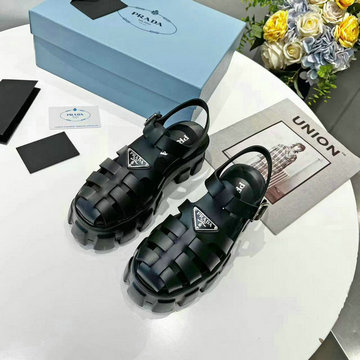 商品名称：プラダ PRADA MS-PDJ23007　2023年最新入荷 ラバー サンダル レトロデザイン チャンキーソール ビーチサンダル 厚底シューズ