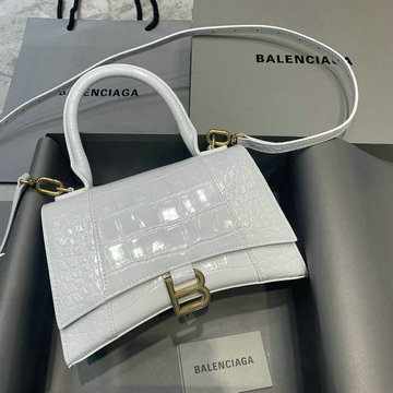 バレンシアガ BALENCIAGA GH-BA592833QEJBS 2023年最新入荷 Hourglass スモール トップハンドルバッグ トートバッグ ハンドバッグ 斜め掛け ショルダーバッグ