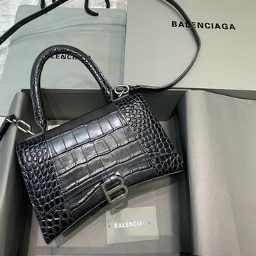 バレンシアガ BALENCIAGA GH-BA592833QEYBK 2023年最新入荷 Hourglass スモール トップハンドルバッグ トートバッグ ハンドバッグ 斜め掛け ショルダーバッグ