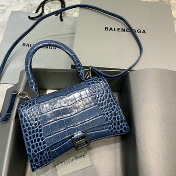 バレンシアガ BALENCIAGA GH-BA592833QEYBL 2023年最新入荷 Hourglass スモール トップハンドルバッグ トートバッグ ハンドバッグ 斜め掛け ショルダーバッグ