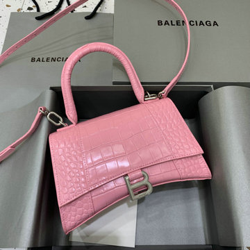 バレンシアガ BALENCIAGA BA-592833QEYFHGH 2023年最新入荷 Hourglass スモール トップハンドルバッグ トートバッグ ハンドバッグ 斜め掛け ショルダーバッグ
