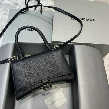 バレンシアガ BALENCIAGA GH-BA592833QLYBK 2023年最新入荷 Hourglass スモール トップハンドルバッグ トートバッグ ハンドバッグ 斜め掛け ショルダーバッグ