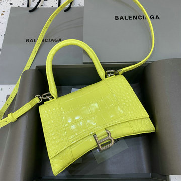 バレンシアガ BALENCIAGA GH-BA592833QEYYL 2023年最新入荷 Hourglass スモール トップハンドルバッグ トートバッグ ハンドバッグ 斜め掛け ショルダーバッグ