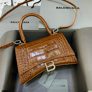 バレンシアガ BALENCIAGA GH-BA592833QEYJT 2023年最新入荷 Hourglass スモール トップハンドルバッグ トートバッグ ハンドバッグ 斜め掛け ショルダーバッグ