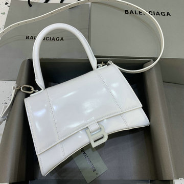 バレンシアガ BALENCIAGA GH-BA592833QPBBS 2023年最新入荷 Hourglass スモール トップハンドルバッグ トートバッグ ハンドバッグ 斜め掛け ショルダーバッグ