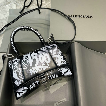 バレンシアガ BALENCIAGA GH-BA592833TPBK 2023年最新入荷 Hourglass スモール トップハンドルバッグ トートバッグ ハンドバッグ 斜め掛け ショルダーバッグ